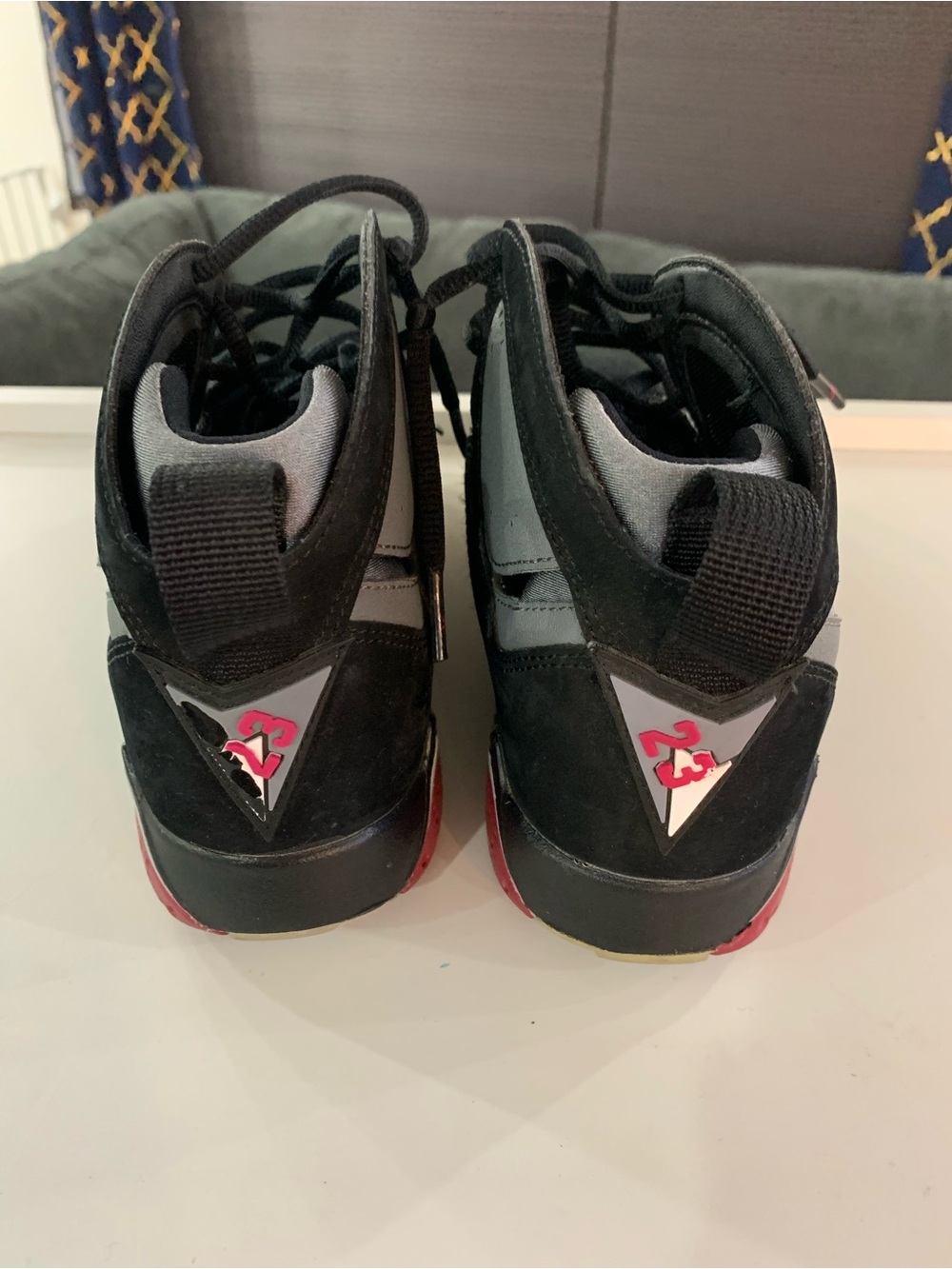 Jordan Black and White Youth High-Top Sneakers